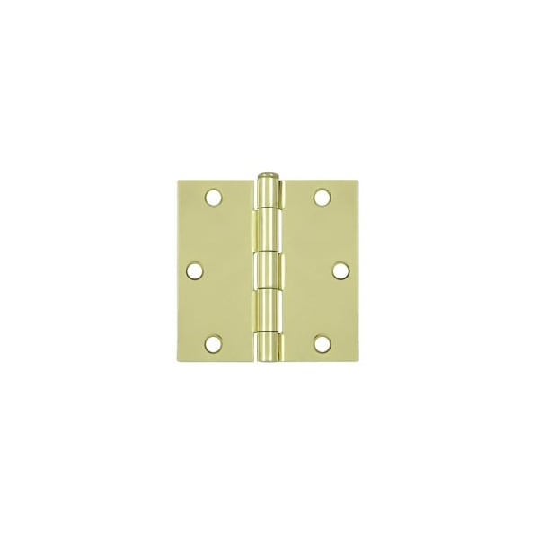S35U Square Hinges Polished Brass, 10PK